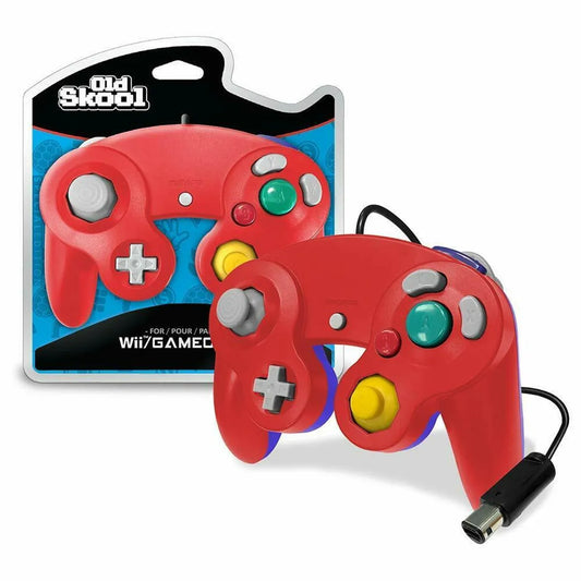 Old Skool Gamecube Controller - Red/Blue