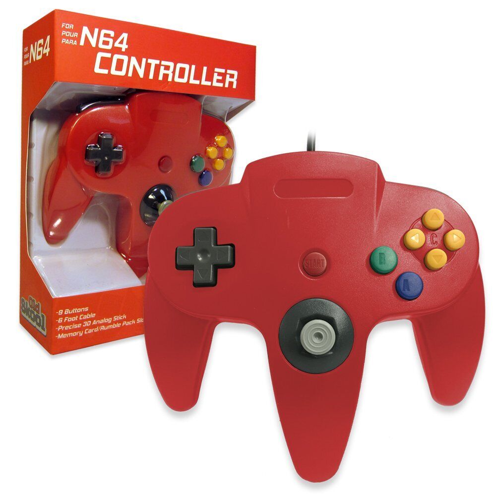 Old Skool N64 Controller - Red