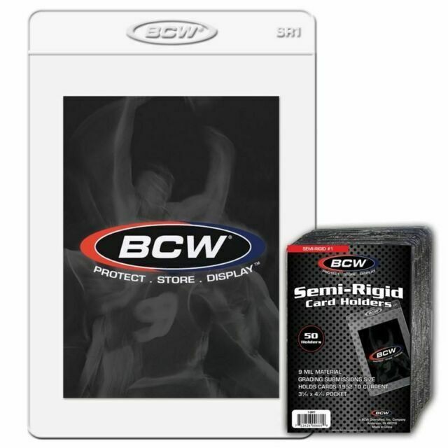 BCW #1 Semi-Rigid Card Holders (50 ct)