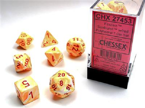 Chessex Festive Polyhedral 7ct Dice Set