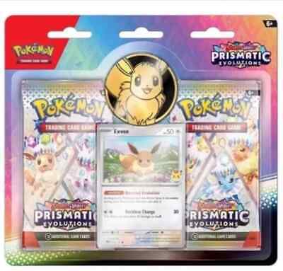 Pokemon Prismatic Evolutions 2 Pack Pokemon Day Blister