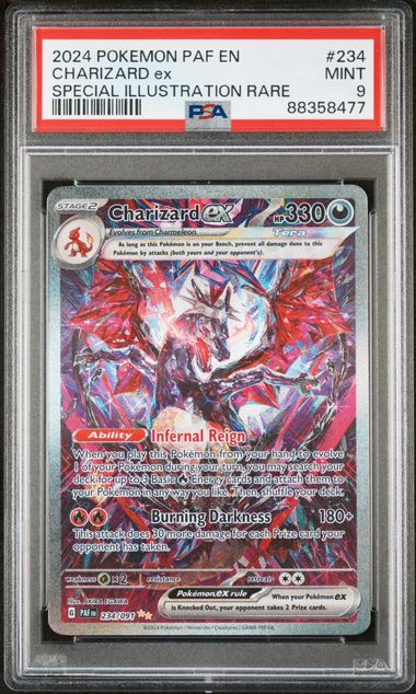 PSA 9 Charizard EX 234/091 Paldean Fates Illustration Rare