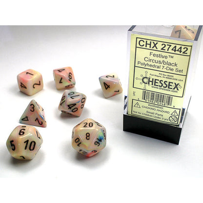 Chessex Festive Polyhedral 7ct Dice Set