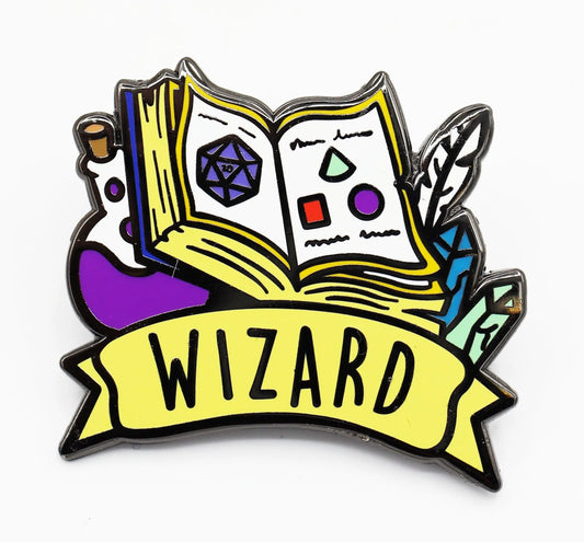 D&D Themed Enamel Pins - Wizard