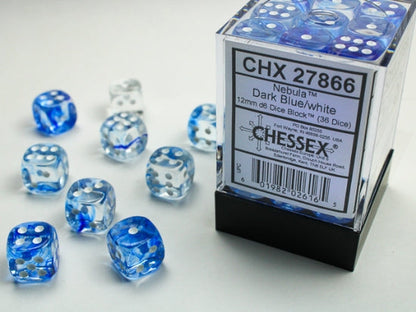 Chessex Nebula 12mm D6 36ct Dice Set