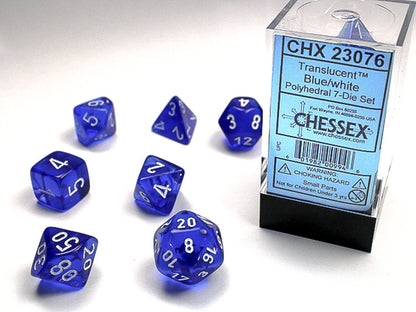 Chessex Translucent Polyhedral 7ct Dice Set