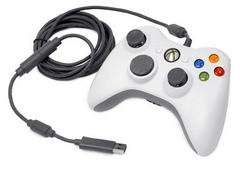 White Xbox 360 Wired Controller - Xbox 360