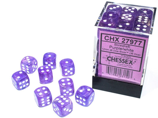 Chessex Borealis 12mm D6 36ct Dice Set