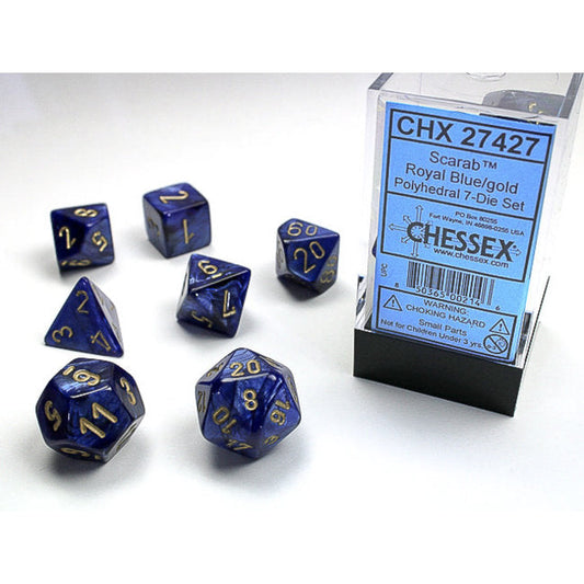 Chessex Scarab Polyhedral 7ct Dice Set