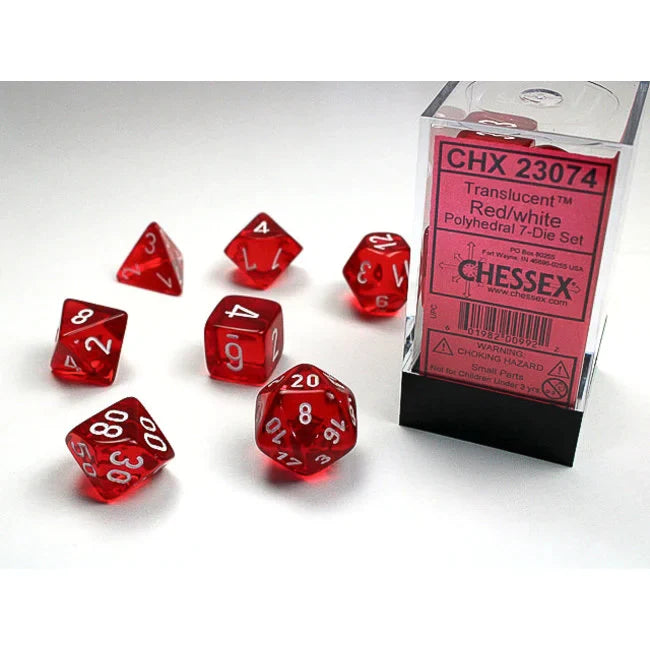 Chessex Translucent Polyhedral 7ct Dice Set